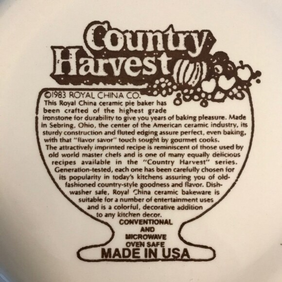 1983 Royal China Cheesecake Dish - Picture 3 of 3